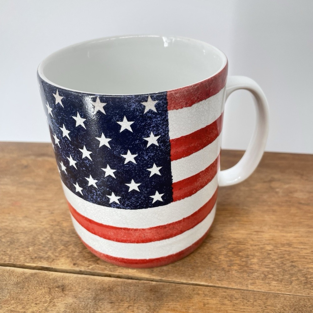 Port Townsand Old Glory American Flag Coffee Mug Porcelain Patriotic‎ USA